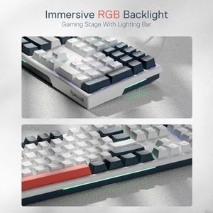 คีย์บอร์ดเกมมิ่ง OEM ODM <span class=keywords><strong>K668</strong></span> RGB 108 ปุ่ม คีย์บอร์ดแบบมีสาย Mechanical พร้อมปุ่ม Hotkey 4 ปุ่มเพิ่ม โฟมดูดซับเสียง รุ่นอัปเกรด Hotswapp - Product Image 3