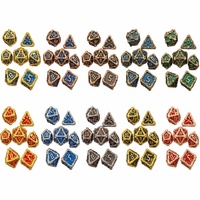 Ensemble de dés Fantasy Relic 7 pièces, dés polyédriques pour jeux de rôle et jeux de société DND