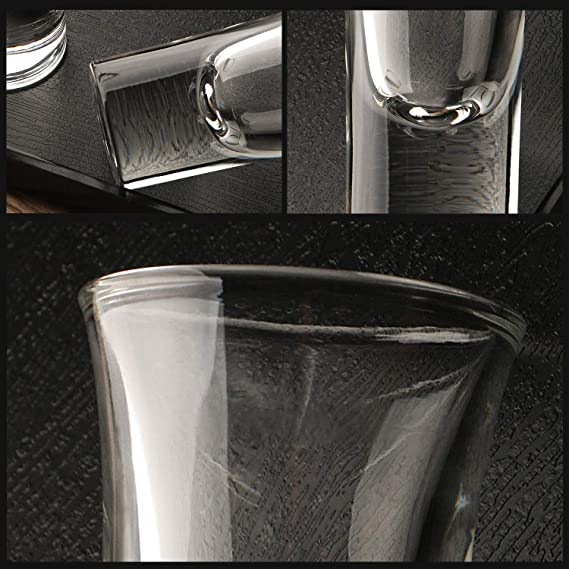 fast delivery 1oz Shot Glass Set of 6,Heavy Base Clear Shot Glass Whisky Brandy 30mlVodka glass