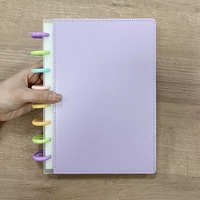 Planificateur personnalisé de luxe en cuir PU avec disques A5 et B5, carnet de notes à spirale de 100 feuilles avec jeu de séparateurs et logo en relief