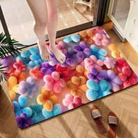 Tapis de bain personnalisé en polyester, fabriqué à la machine, respectueux de l'environnement, adapté aux animaux domestiques, antidérapant, rembourré, résistant aux taches, avec support en PVC enduit