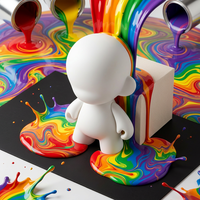 Figurine d'ours en vinyle populaire 2026 de 20 cm/28 cm, ours fluide à graffiter, jouet en vinyle noir fait main pour peinture DIY