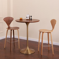 Tabouret en bois massif moderne de luxe, couleur personnalisée, sur mesure, chaise haute de bar, garantie 3 ans pour usage en restaurant CJ-656