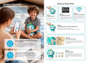 ของเล่นเสริมพัฒนาการช่วยการนอนหลับด้วยเสียงเพลง ช่วยผ่อนคลายการนอนหลับสำหรับเด็กเล็ก นิทานก่อนนอนสุดมหัศจรรย์ เสียงไวท์นอยซ์ หุ่นยนต์เพื่อนเล่น AI - Product Image 4