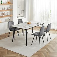 Chaises de salle à manger pivotantes pour salle à manger cuisine salon chaises de cuisine rembourrées avec dossier couverture en velours avec pieds en métal