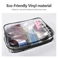 3 Buah Kantong Organizer Penyimpanan Perjalanan dengan Pegangan, Tas Makeup Transparan dengan Ritsleting, Kubus Tahan Air untuk Kotak Perlengkapan Mandi, Kemasan Kosmetik