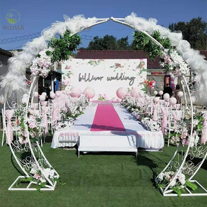 Étagère en arc de mariage en fer forgé pelouse extérieure décoration de mariage étagère en arc - Product Image 4