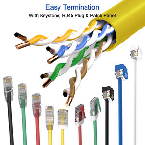 Meilleure qualité CAT5E CAT6 1000ft Bulk UTP Plenum Rated Solid Copper Fiber LAN Cable RJ45 305m Cat5e Cable 1000ft Cat6 Cable - Product Image 5