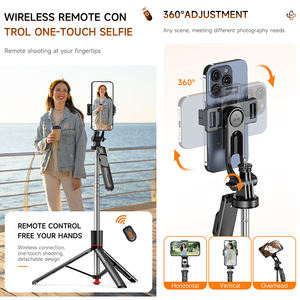 Trípode Automático Todo en Uno F03 de 68.5 Pulgadas (1.74m), Trípode de Pie con Apertura Automática, <span class=keywords><strong>Palo</strong></span> Selfie para Transmisión en Vivo - Product Image 3