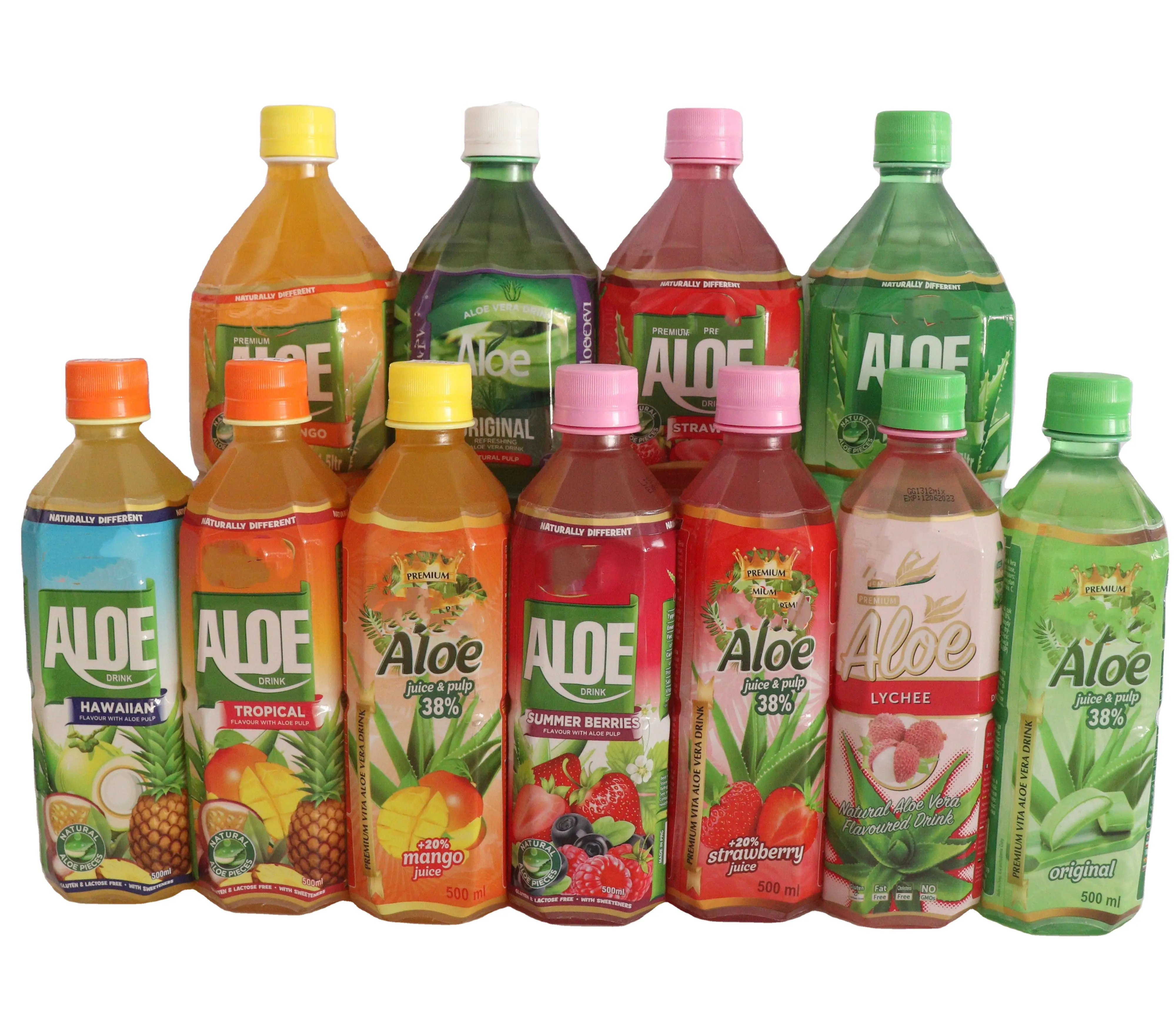 Aloe drinks with aloe vera gel 500ml Aloe Vera Juice Beverage OEM