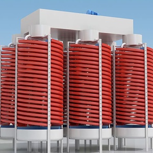 Separador de tolva en espiral para planta de lavado de arena de sílice 200 TPH mejora eficazmente la concentración-separador de minerales - Product Image 2