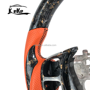 Volant personnalisé en <span class=keywords><strong>fibre</strong></span> de carbone forgée <span class=keywords><strong>orange</strong></span> avec palettes de changement de vitesse forgées <span class=keywords><strong>orange</strong></span> pour Lexus IS300 IS350 IS500 F Sport - Product Image 3