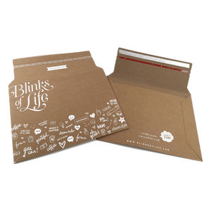 Carton rigide en kraft biodégradable, imprimé sur mesure, logo blanc au <span class=keywords><strong>dos</strong></span>, vente en gros, écologique, <span class=keywords><strong>enveloppe</strong></span> A3 - Product Image 1