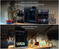 Creality K2 Plus Combo Printer 3D Multi-Warna Volume Cetak Besar 350mm³ Kecepatan Tinggi 600mm/s Mesin Pencetak 3D CoreXY dengan CFS