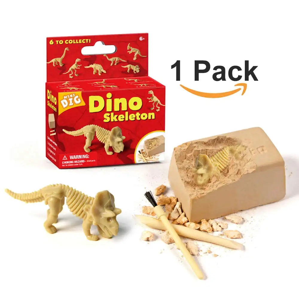 Amazon Excavation Dig Kit for Kids Dinosaur Bone Skeleton Toy 6 Styles to Collect