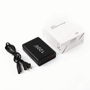 120W USB <b>C</b> Charging Station Phone Fast <b>Charger</b> 6-Port USB <b>C</b> Power Adapter for All Phones for Laptop - Product Image 1