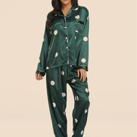 Ensemble de vêtements de détente en satin rayé rose printemps 2025 pour femmes Pyjama deux pièces Blouse et pantalon