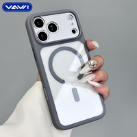 VAWI B493 Coque de téléphone magnétique en PC haute transparence pour iPhone 18 17 16 15 14 Pro Max antichoc Fundas Movil