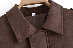 TAOPO&ZA Mode Automne 2025 Nouvelle Veste Pilote <span class=keywords><strong>Femme</strong></span> à Revers Style Europé<span class=keywords><strong>en</strong></span> et Américain Manches Longues 4344655 - Product Image 3