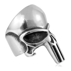 yunnique Skeleton Men's <b>Titanium</b> Steel <b>Ring</b> Silver Full Size 213050 Geometric Design Gift Jewelry - Product Image 3