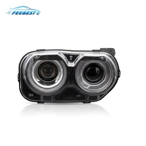 Phare pour Dodge Challenger 2015, feu avant coloré DRL SXT <span class=keywords><strong>SRT</strong></span>, éclaire séquentiel, double faisceau, projecteur LED - Product Image 3