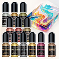 OSBANG 3D 12 couleurs encre à alcool métallique enrichissement élevé dispersion facile pigment d'oxyde de fer pour teinture acide résine époxy UV haute