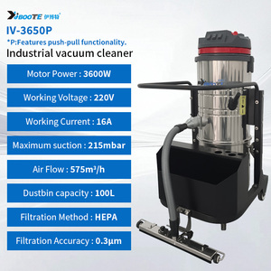 Aspirateur industriel humide et sec monophasé 220V 3600W en acier inoxydable 100L pour lavage de voitures, atelier, entrepôt, dépoussiérage - Product Image 3