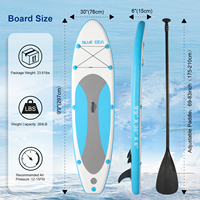Meilleur Kayak Gonflable Unisexe en PVC pour l'Aventure, Stand Up Paddle Board Stable en Mousse pour l'Entraînement, Planche de Surf Gonflable pour Sports Nautiques