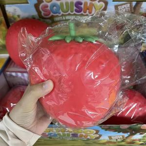 Jumbo Strawberry Silicone <b>Squishy</b> <b>Toy</b> Slow Rebound Soft Stress Relief Fruit Squeeze Kids 2-13 Years Party Favors Bulk Wholesale - Product Image 1