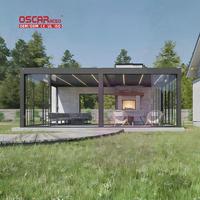 Kits de pergola bioclimatique motorisée à lames orientables, pergola en aluminium solaire pour jardin extérieur, patio