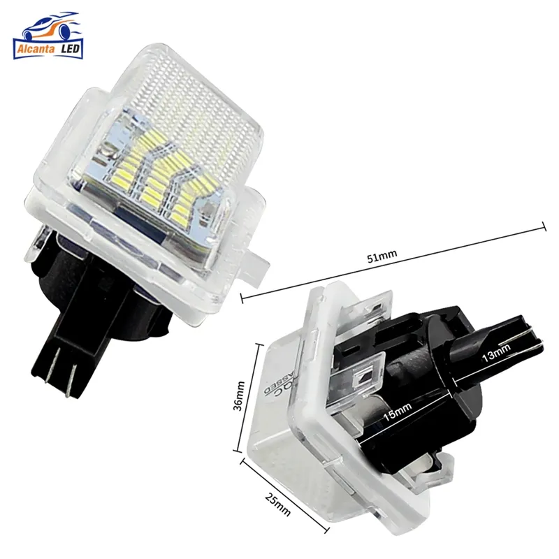 AlcantaLED 2-teilige LED Canbus Autoken zeichen Licht Nummern schild Lampe für Merc * des B * nz Klasse W204 W221 W212 W216 C207 C216