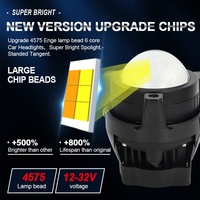 Phare antibrouillard triangulaire de 3 pouces pour voiture, adapté aux feux antibrouillard Bi-LED pour voitures Lada, disponible en quatre couleurs