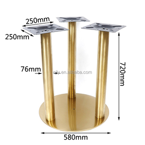 רגלי שולחן מעוצבות מפלדה יצוקה למסעדות, ברים ופינות קפה, נגד נדנוד, התקנה קלה, בסיס עגול לשולחן - Product Image 3