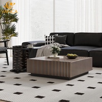 Table basse en bois massif avec une forme unique, luxueuse et haut de gamme, adaptée au salon moderne et à un usage domestique, nouveau modèle