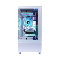 Lovingcool OEM New Tempered Glass Computer Case&Towers White MATX Desktop PC Gamer Cabinet RGB CPU Case Cube Support 360 Cooler