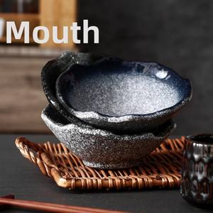 Casse-croûte en céramique japonaise de forme spéciale salade de légumes bol de fruits vaisselle commerciale jetable pour hôtel pour fêtes - Product Image 3