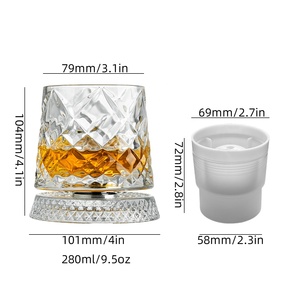 Juego de Vasos de Cóctel Giratorios 360° con Caja de Regalo Premium, Vaso de Bourbon Giratorio de Cristal sin Plomo para Bar en Casa, Venta al por Mayor - Product Image 6