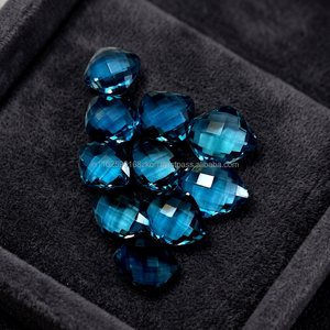 Topaze bleue de Londres naturelle, taille ovale, facettée, 10x10MM, pierre précieuse en vrac, haute qualité, prix bas - Product Image 4