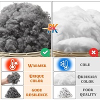 Remplissage en fibre de polyester gris noir, polyfill, rembourrage, 1,1 lb, haute résilience, pour oreillers, jouets en peluche, artisanat