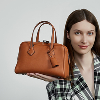Fabricant d'Origine Sacs Boston en Cuir de Fleur Pleine Personnalisés Rétro Premium Sacs à Épaule Femme Design Gratuit Cuir Véri