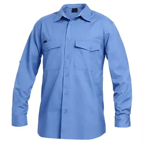 ANT5PPE Lightweight Cotton Reflective Safety Clothing Work Shirt for Plumbers Auto Repairmen Factory Work Wear Uniform