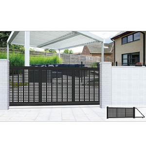 Porte coulissante motorisée en aluminium JHR avec télécommande, hauteur <span class=keywords><strong>de</strong></span> 6 pieds, conception étanche pour l'automatisation des jardins modernes - Product Image 6