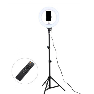 Nouveauté 2020 AL-33 Anneau lumineux pour selfie de 13 pouces avec trépied et télécommande <span class=keywords><strong>sans</strong></span> <span class=keywords><strong>fil</strong></span> pour diffusion en direct/maquillage - Product Image 1