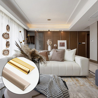 Profilé de finition en aluminium de forme ronde, demi-rond, bord arrondi, pour la transition des carreaux, la décoration des murs