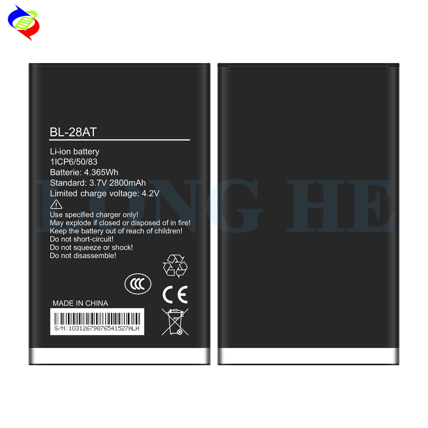 BL-28AT Battery for Tecno Camon Y2 2800mah Rechargeable
