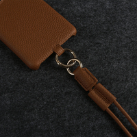 Étui de téléphone de style lanière en cuir véritable grain de litchi fait à la main pour OnePlus 12 résistant aux chocs et à l'usure