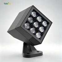 Projecteur LED carré d'extérieur, étanche IP65, lampe murale extérieure, boîtier en aluminium, éclairage paysager pour jardin et cour