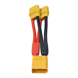 XT90 Stecker auf Dual-Buchse Adapterkabel mit Kupferkern und Silikonmantel, 100mm Länge, Hochleistungs-RC-Drohnen-Lipo-Akku 500V - Product Image 1