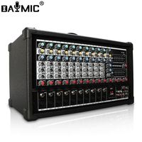 Console de mixage numérique OEM 6 8 10 12 canaux son audio professionnel avec amplificateur de puissance boîtier pour dj home ktv show