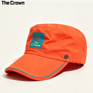 Gorra Estilo Cadete Personalizada con Parte Superior Plana, Venta al Por Mayor, Ribete en Contraste, Hebilla Metálica, Ajustable, Protección Solar para Exteriores, Fabricante - Product Image 3